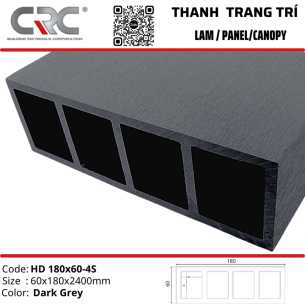 Thanh lam trang trí HD-180x60-4S