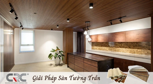 Gỗ nhựa CRC nội thất ốp trần trang trí